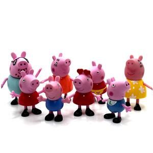 MATTEL Pepper Pig And Family 8-Piece Action Figure Collection Set